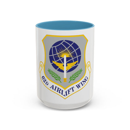 62d Airlift Wing (U.S. Air Force) Accent Coffee Mug