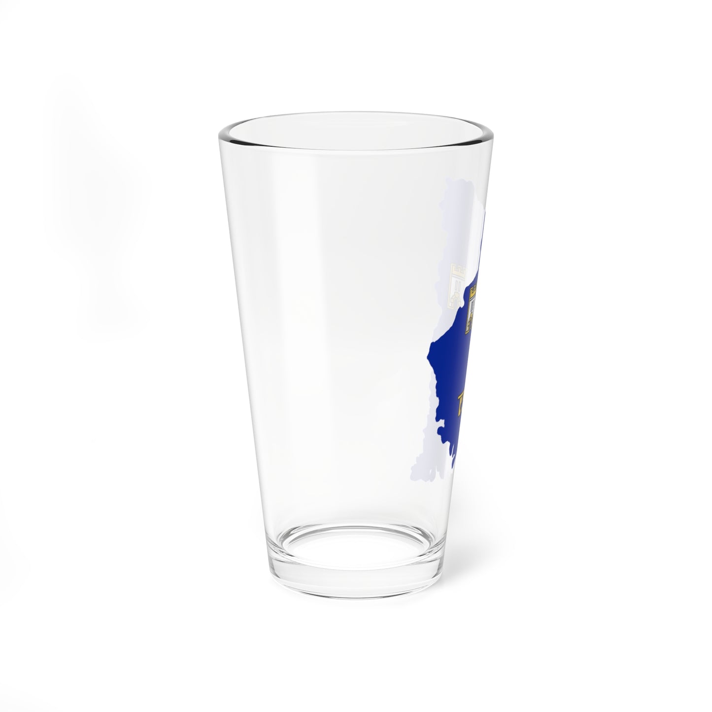 Flag-map of Ternopil Oblast (Ukraine) Pint Glass 16oz