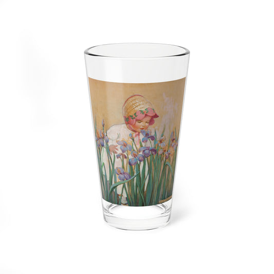 Little Girl with Irises, Good Housekeeping cover, June 1930 - Pint Glass 16oz