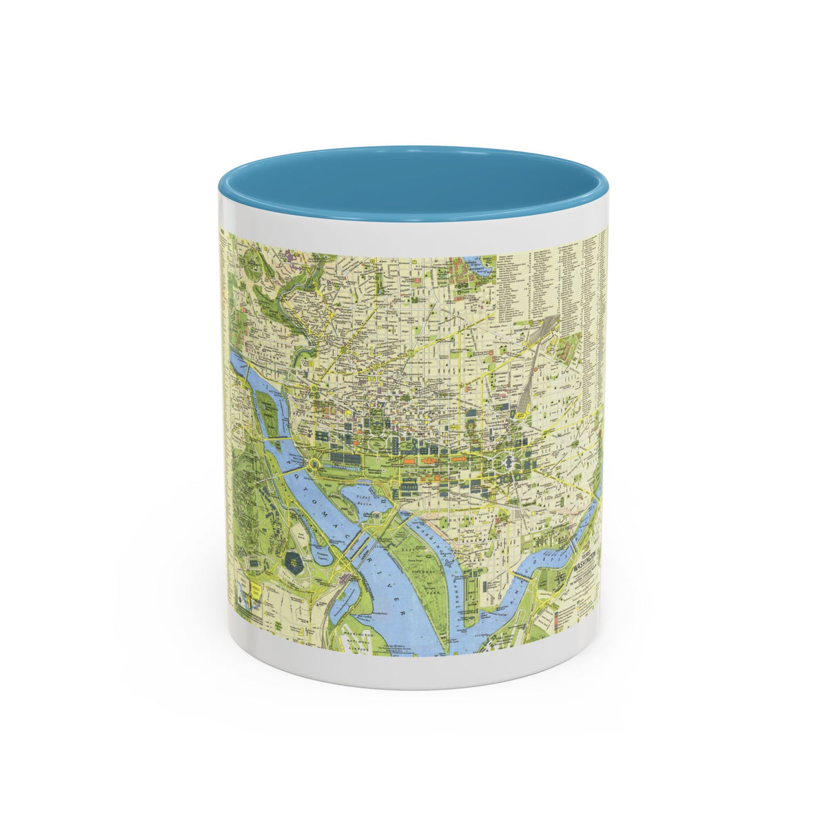USA - Washington, Tourist (1964) (Map) Accent Coffee Mug