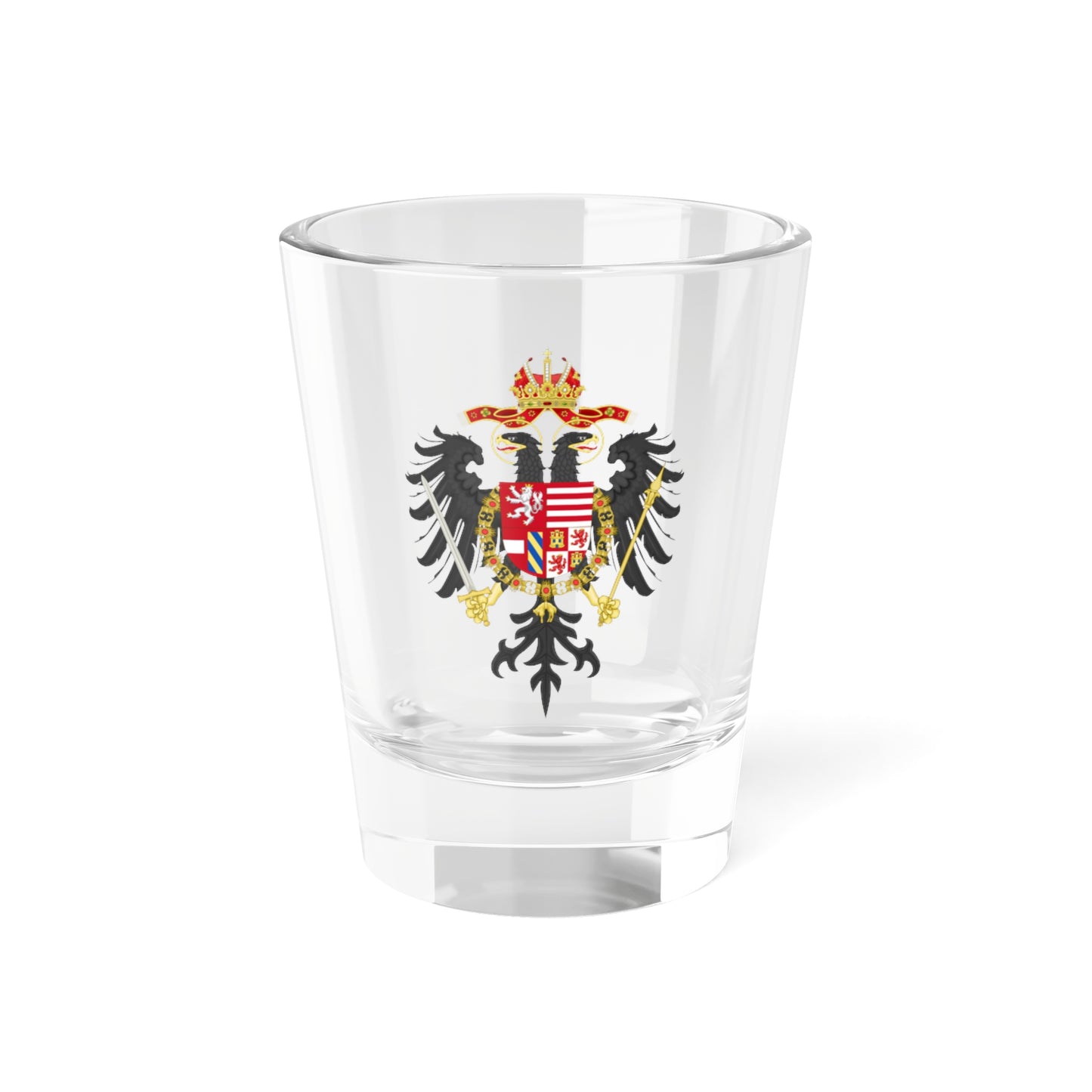Middle Coat of Arms of Leopold I Holy Roman Emperor (Austria) (Coat of Arms) Shot Glass 1.5oz