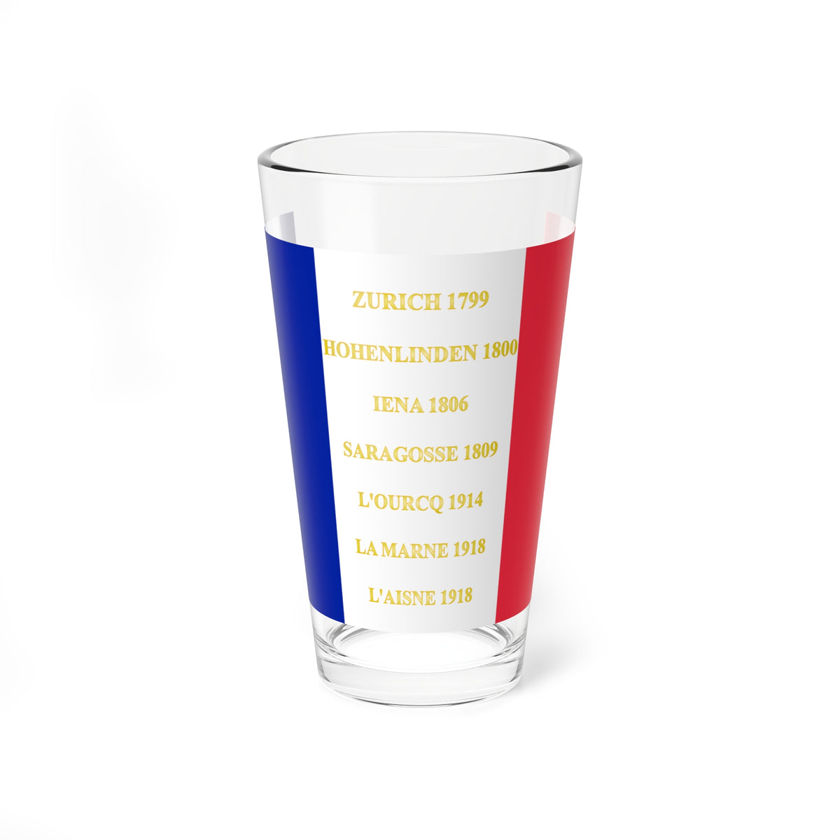 103e regiment dinfanterie de ligne -drapeau (France) Pint Glass 16oz
