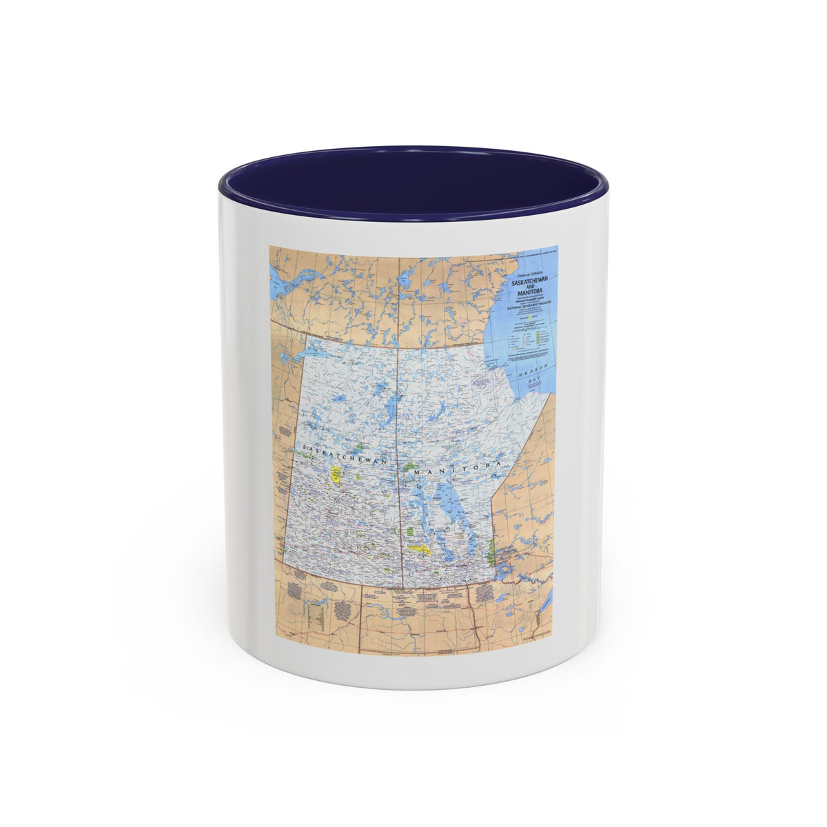 Canada - Saskatchewan & Manitoba (1979) (Map) Accent Coffee Mug