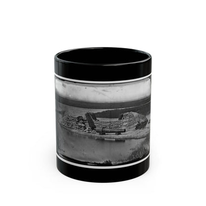 Morris Island, South Carolina. Battery Hays. One 8-Inch Parrot Rifle Dismounted. Breaching Battery Against Fort Sumter (U.S. Civil War) Black Coffee Mug
