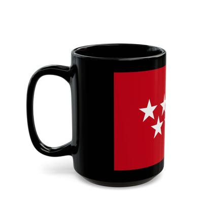 Flag of the Community of Madrid Spain - Black Coffee Mug-Go Mug Yourself