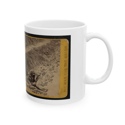 A Dead Rebel Soldier, As He Lay In The Trenches Of Fort Mahone, Called By The Soldiers,  Fort Damnation  ... (U.S. Civil War) White Coffee Mug