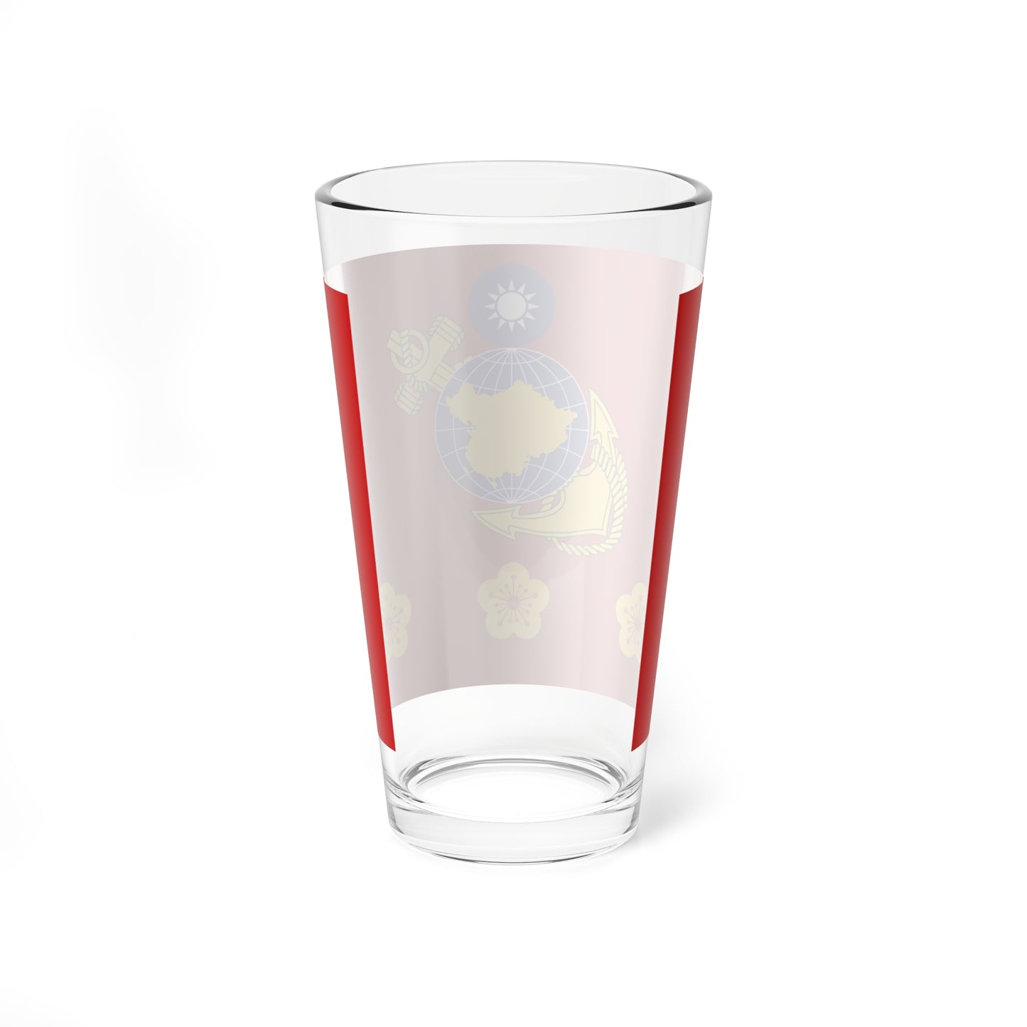 ROCMC Colonels Flag (China) Pint Glass 16oz