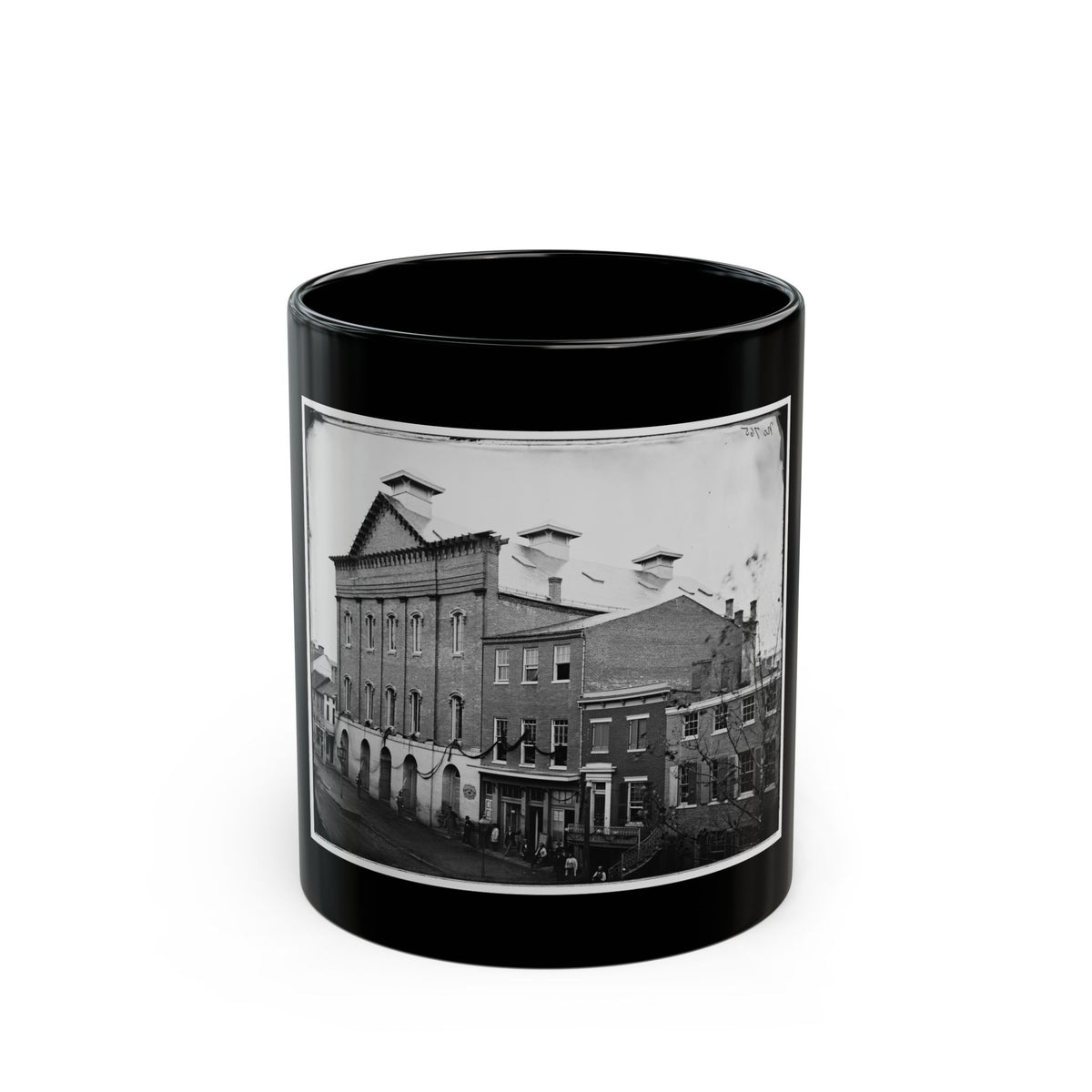 Washington, D.C. Ford's Theater With Guards Posted At Entrance And Crepe Draped From Windows (U.S. Civil War) Black Coffee Mug