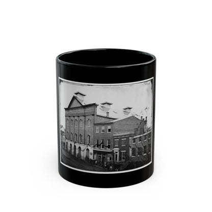 Washington, D.C. Ford's Theater With Guards Posted At Entrance And Crepe Draped From Windows (U.S. Civil War) Black Coffee Mug