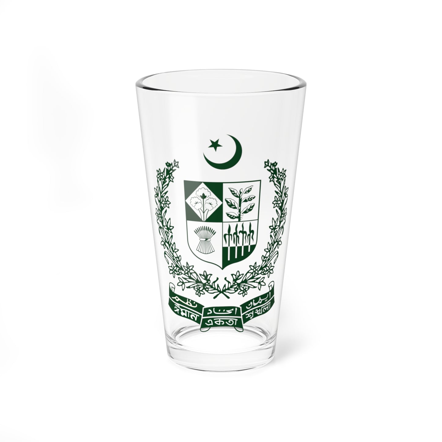 Emblem of Pakistan 1954-1972 (Pakistan) (Coat of Arms) Pint Glass 16oz