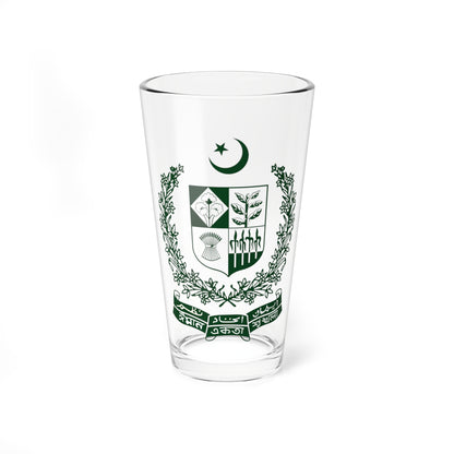 Emblem of Pakistan 1954-1972 (Pakistan) (Coat of Arms) Pint Glass 16oz