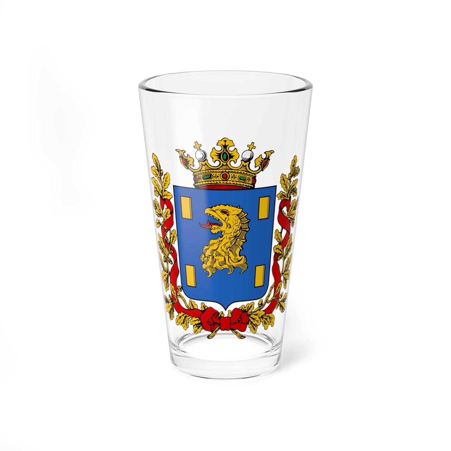 Coats of arms of Kyakhta Gradonachalstvo 1861 (Russia) (Coat of Arms) Pint Glass 16oz
