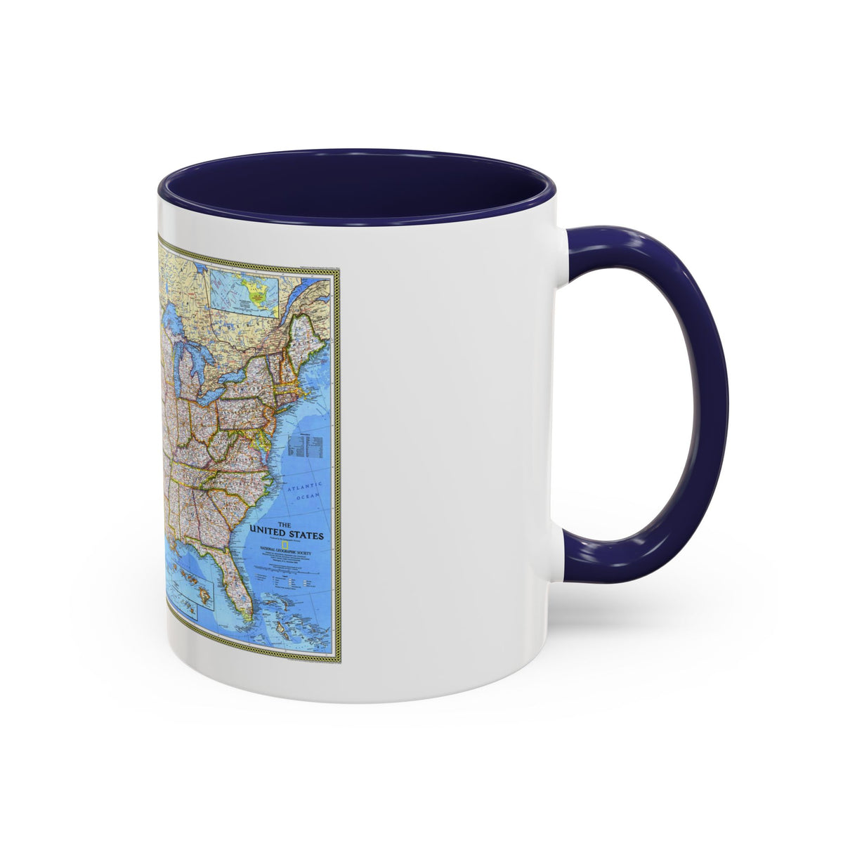 USA - The United States (1993) (Map) Accent Coffee Mug