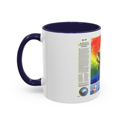 Australia's Continental Odyssey (1988) (Map) Accent Coffee Mug