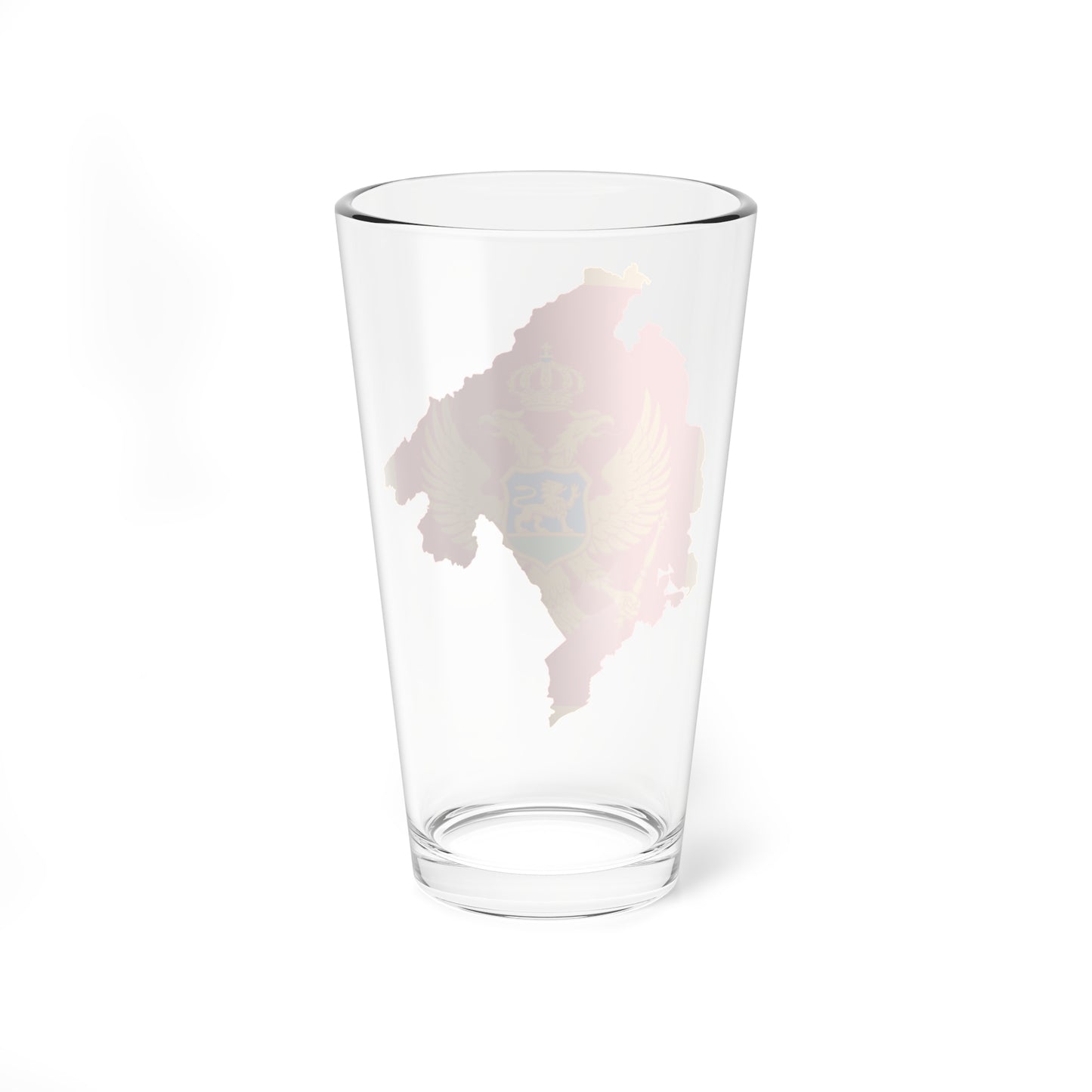Flag map of Montenegro (Montenegro) Pint Glass 16oz