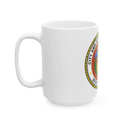 Seal of Honolulu Hawaii - White Coffee Mug