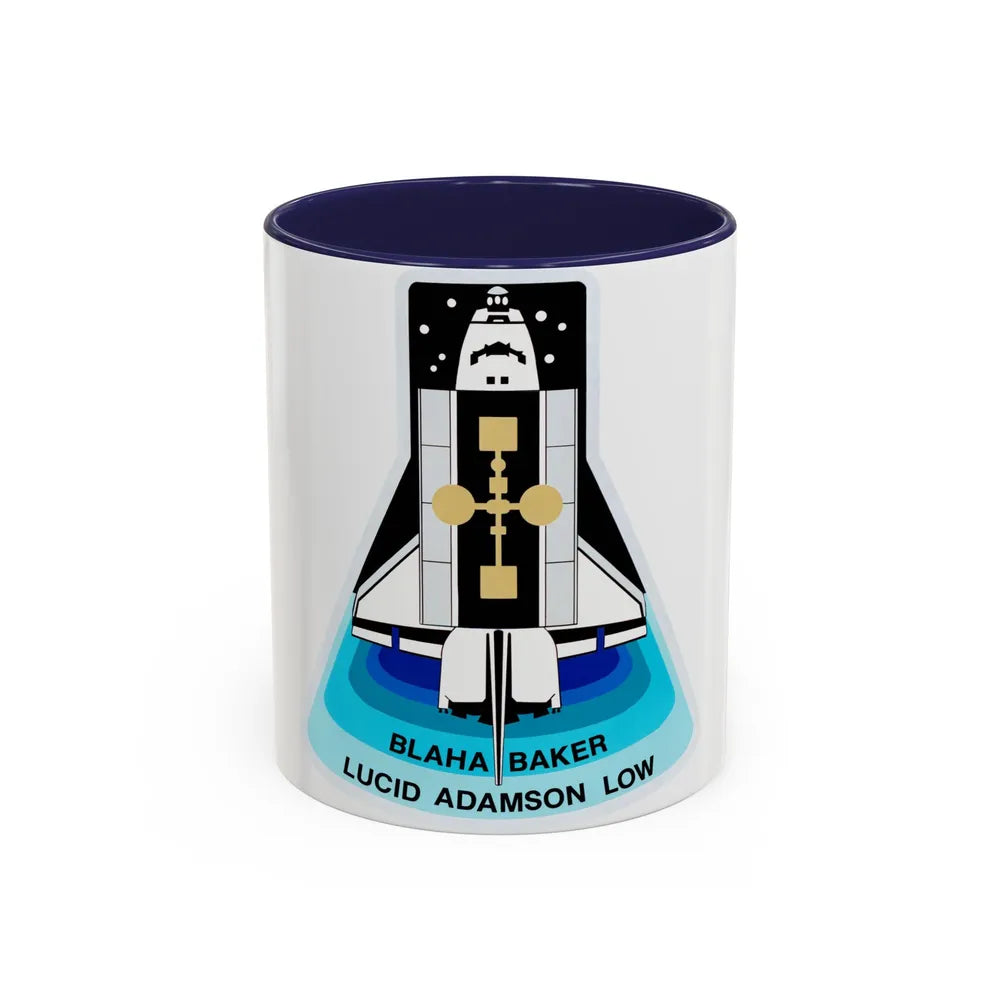 STS 43 (NASA) Accent Coffee Mug-11oz-Navy-Go Mug Yourself