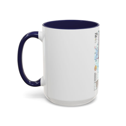 North Amerca - Living on the Edge (1995) (Map) Accent Coffee Mug