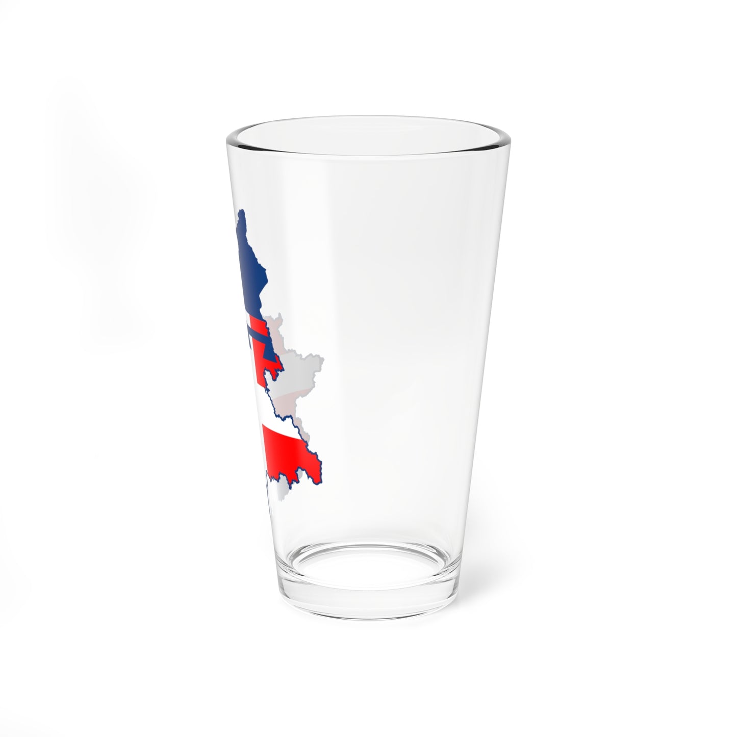 Flag map of Piedmont (Italy) Pint Glass 16oz