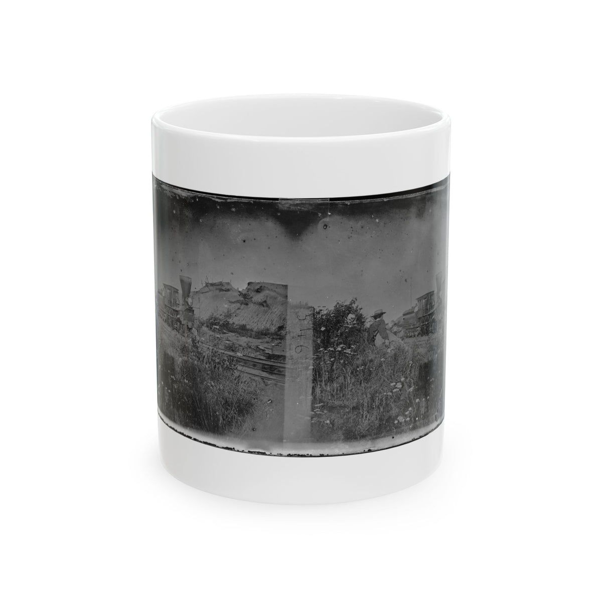 Virginia. Locomotive On The Orange & Alexandria Railroad (U.S. Civil War) White Coffee Mug