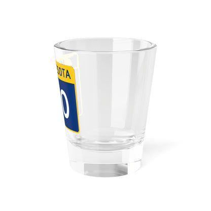 MN-120 wide (Minnesota) (Road Sign) Shot Glass 1.5oz