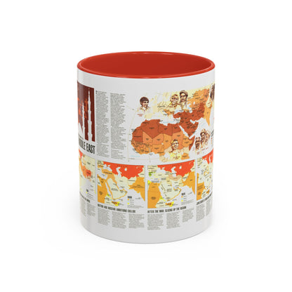 Middle East - Two Centuries of Conflict (1980) (Map) Accent Coffee Mug