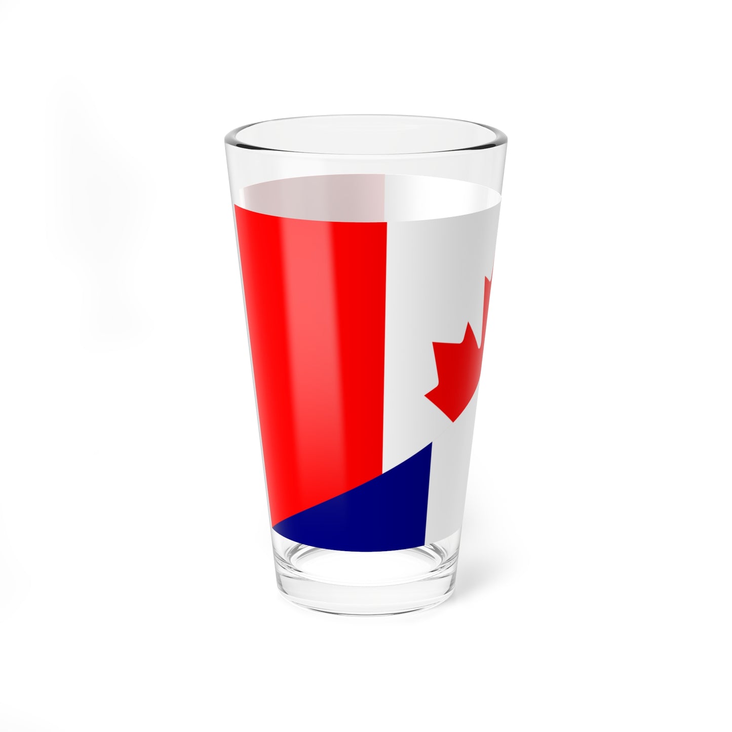 Flag of Canada and France (Canada) Pint Glass 16oz