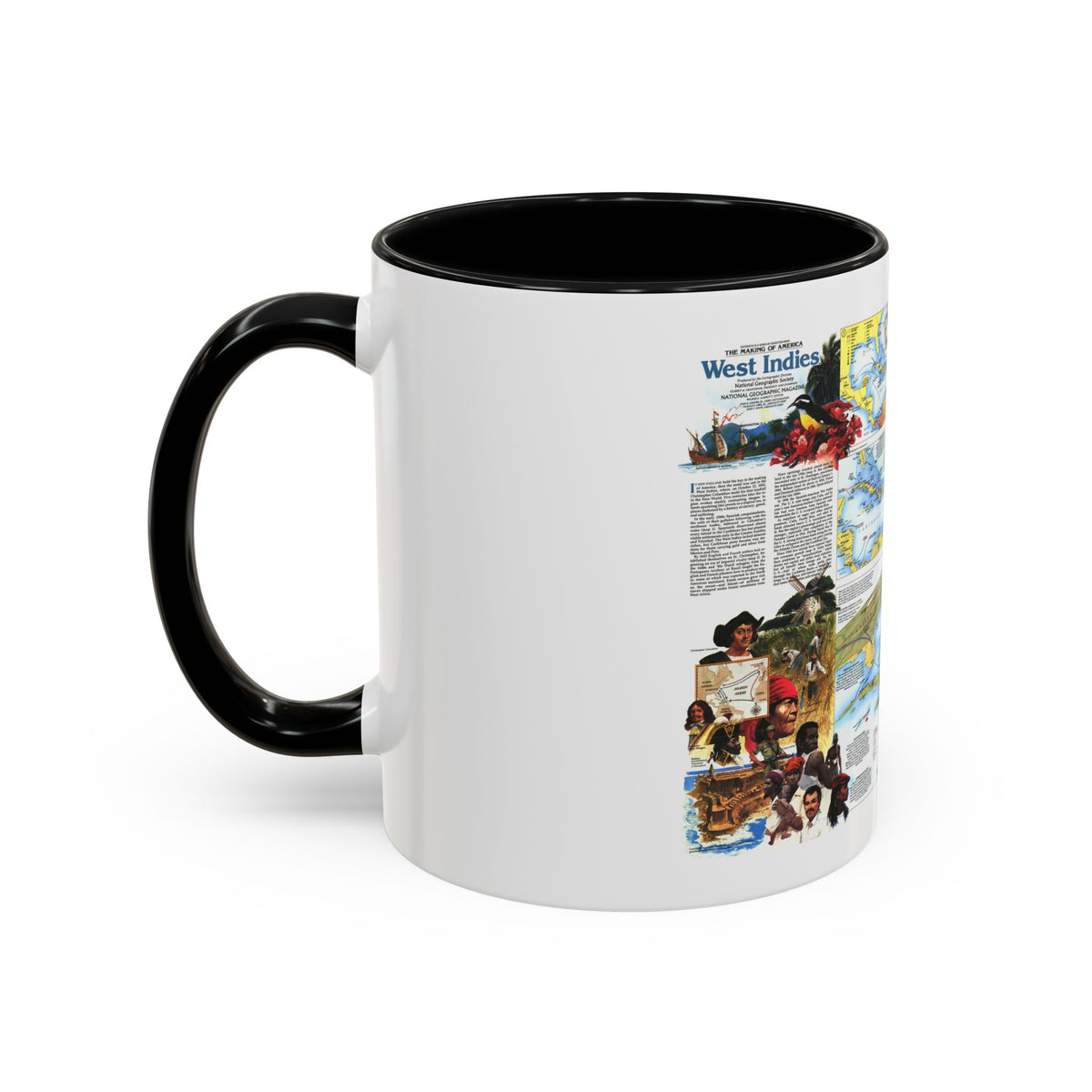 West Indies 2 (1987) (Map) Accent Coffee Mug