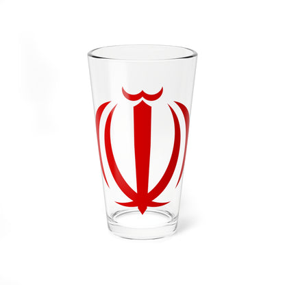 Emblem of Iran red (Iran) (Coat of Arms) Pint Glass 16oz