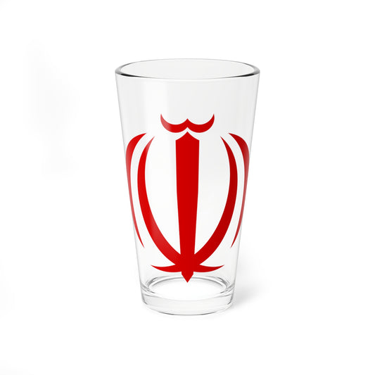 Emblem of Iran red (Iran) (Coat of Arms) Pint Glass 16oz