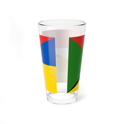 Flag of Sudan and Ukraine (Sudan) Pint Glass 16oz