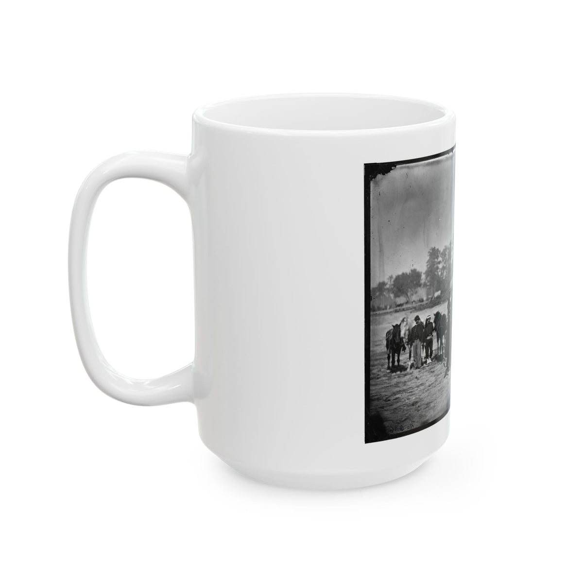 Unknown Location. Zouave Ambulance Crew Demonstrating Removal Of Wounded Soldiers From The Field; Another View (U.S. Civil War) White Coffee Mug