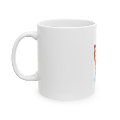 Coat of arms of the Geographical Survey of Norway - White Coffee Mug