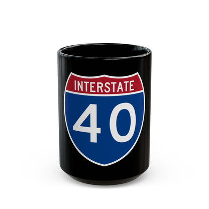 Interstate 40 (U.S. Highways) Black Coffee Mug