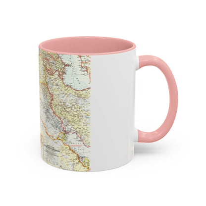 Middle East - The Eastern Mediterranean (1959) (Map) Accent Coffee Mug