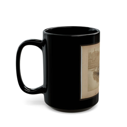 Raft Of Blanket Boats Ferrying Field Artillery And Men Over Potomac River (U.S. Civil War) Black Coffee Mug