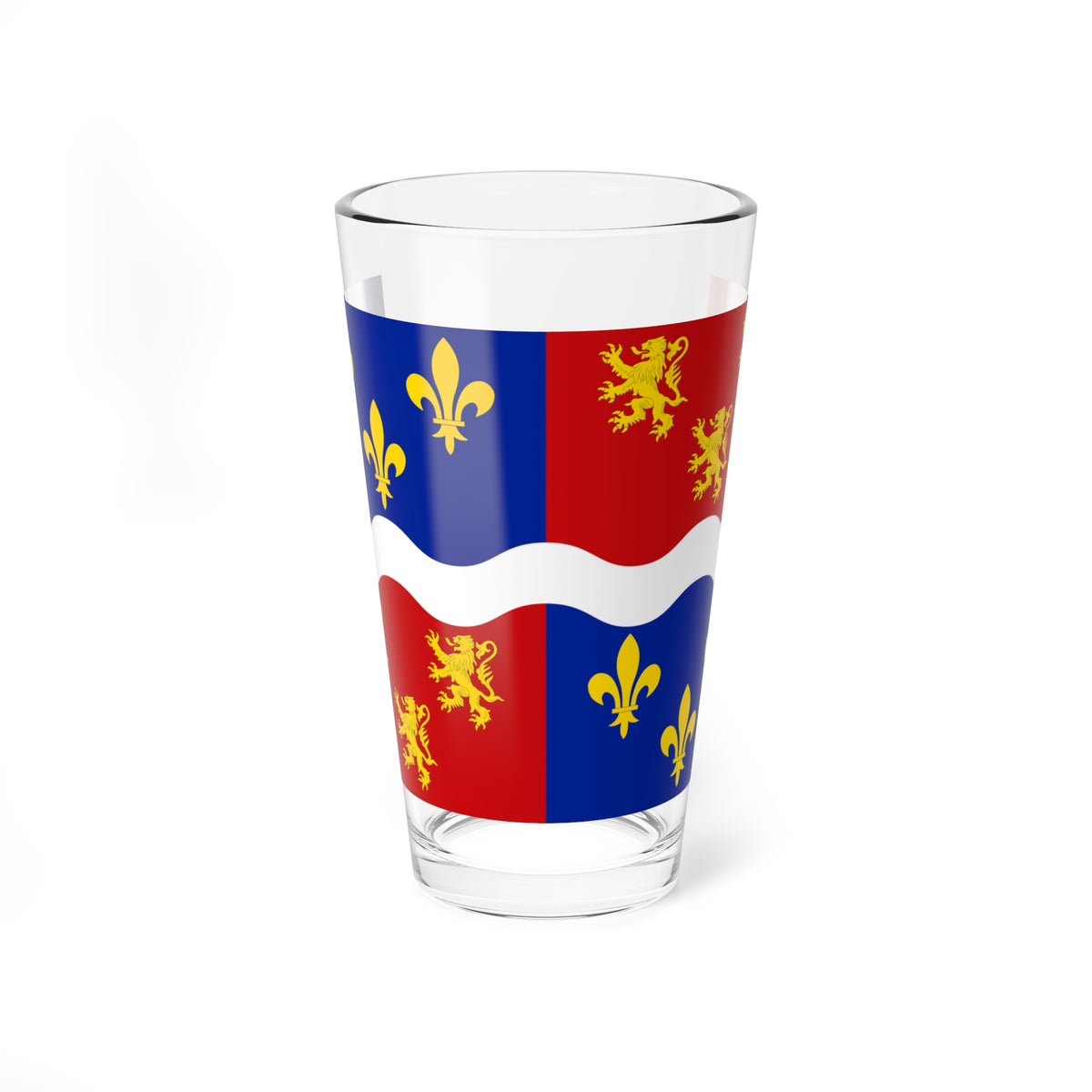 Drapeau fr departement Somme (France) Pint Glass 16oz