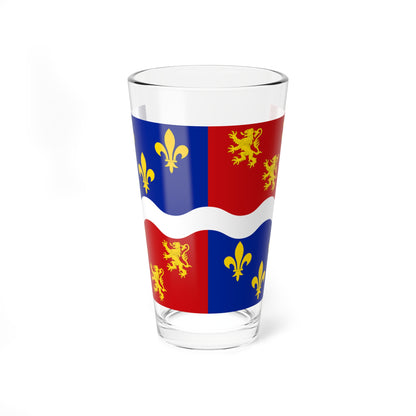 Drapeau fr departement Somme (France) Pint Glass 16oz