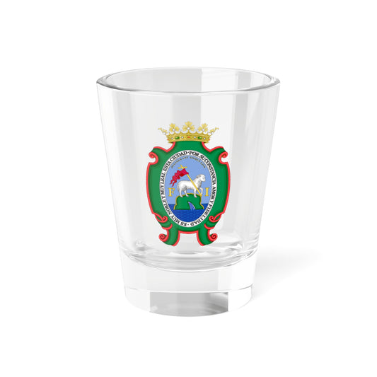 Historic Coat of Arms of San Juan Puerto Rico-Spanish Rule (Costa Rica) (Coat of Arms) Shot Glass 1.5oz