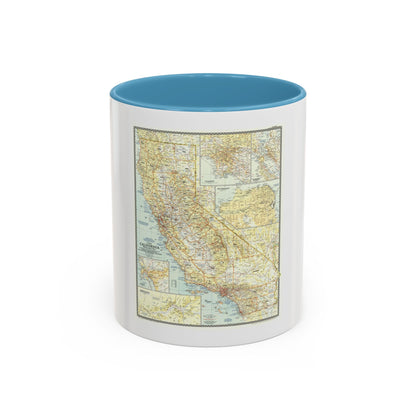 USA - California (1954) (Map) Accent Coffee Mug
