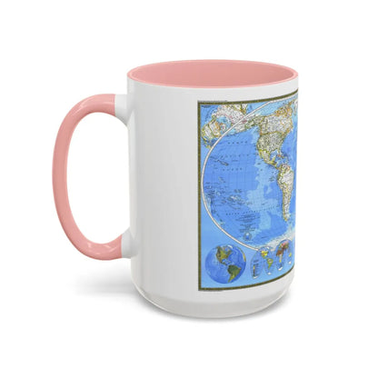 World Map (1988) (Map) Accent Coffee Mug-Go Mug Yourself