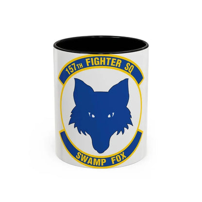 157 Fighter Squadron (U.S. Air Force) Accent Coffee Mug 11oz Black - Go Mug Yourself