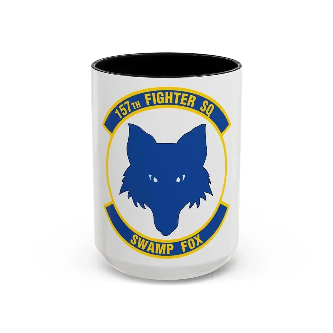 157 Fighter Squadron (U.S. Air Force) Accent Coffee Mug 15oz Black - Go Mug Yourself