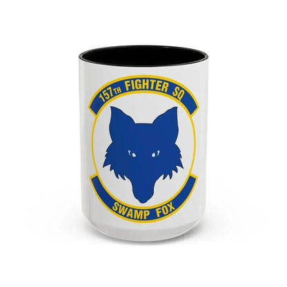 157 Fighter Squadron (U.S. Air Force) Accent Coffee Mug 15oz Black - Go Mug Yourself