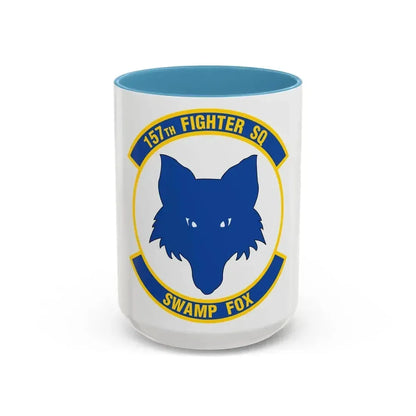 157 Fighter Squadron (U.S. Air Force) Accent Coffee Mug 15oz Light Blue - Go Mug Yourself