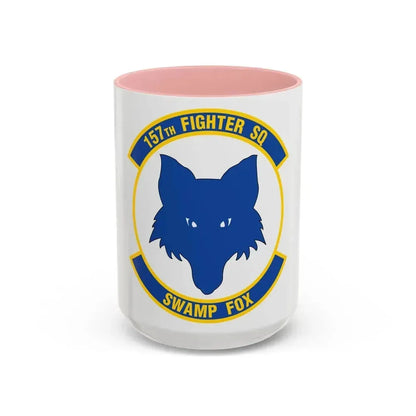 157 Fighter Squadron (U.S. Air Force) Accent Coffee Mug 15oz Pink - Go Mug Yourself