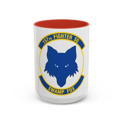 157 Fighter Squadron (U.S. Air Force) Accent Coffee Mug 15oz Red - Go Mug Yourself