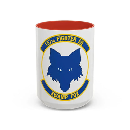 157 Fighter Squadron (U.S. Air Force) Accent Coffee Mug 15oz Red - Go Mug Yourself
