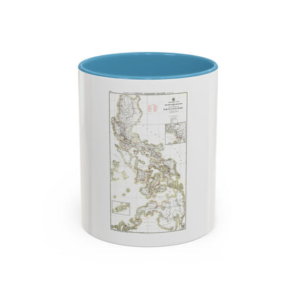 Philippines, The 1 & 2 (1902) (Map) Accent Coffee Mug
