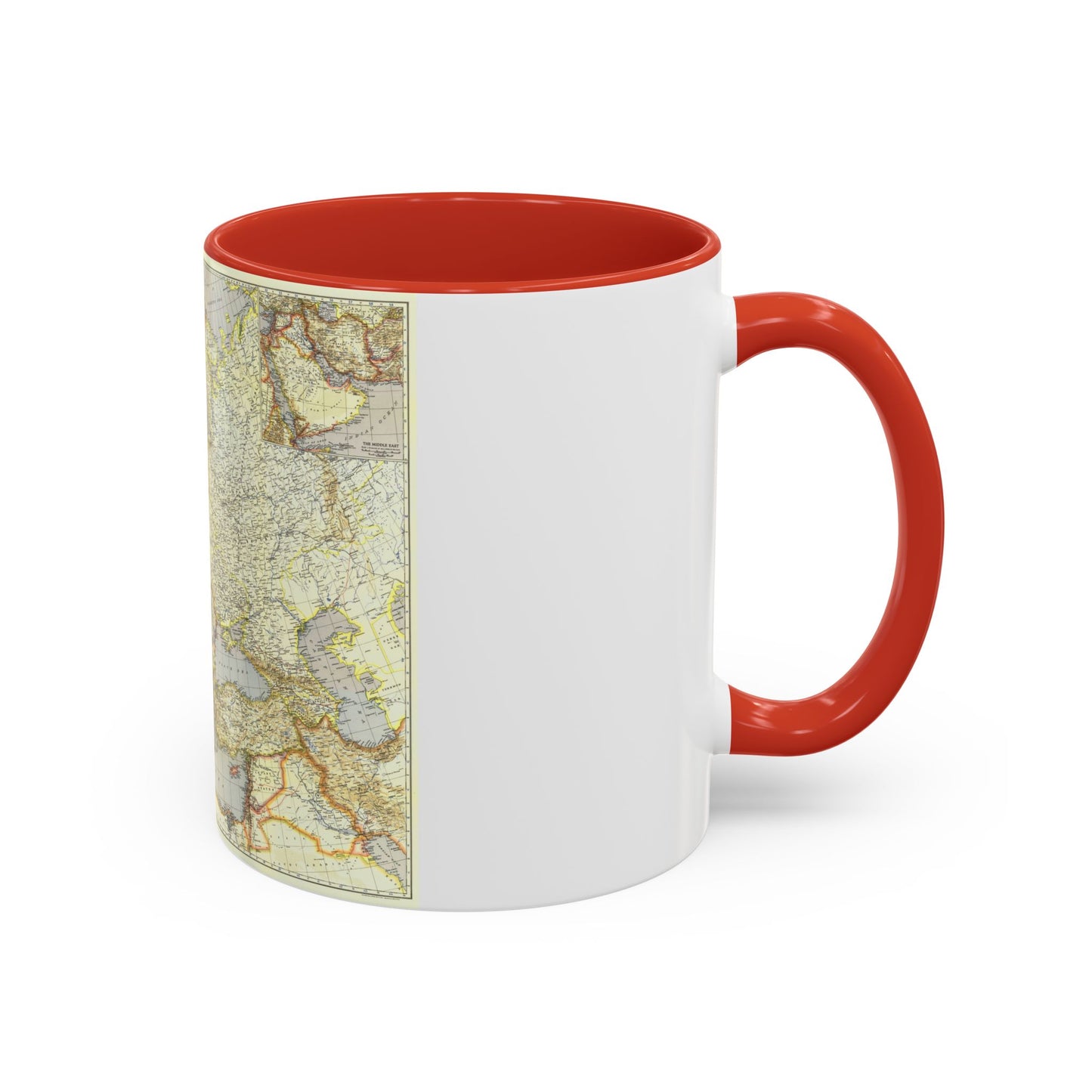 Europe and the Near East (1940) (Map) Accent Coffee Mug